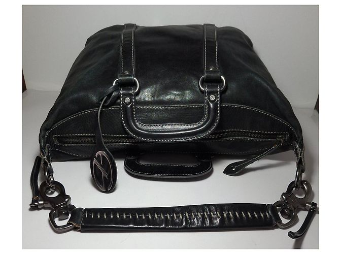 Autre Marque Francesco Biasia borsa a mano in pelle nera Nero - vista 11