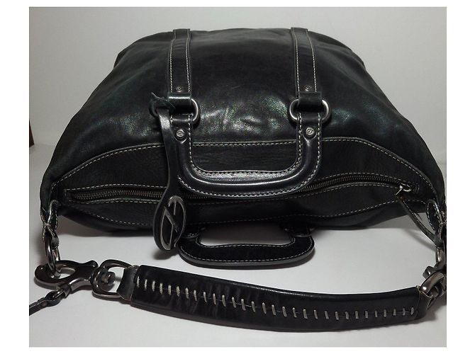 Autre Marque Francesco Biasia borsa a mano in pelle nera Nero - vista 6