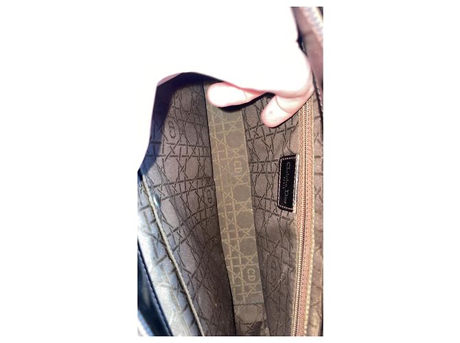 Christian Dior Bolso de charol marrón oscuro - vista 8