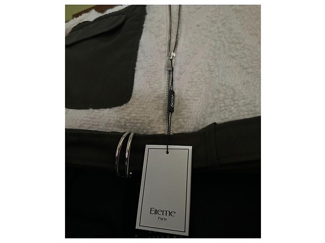 Autre Marque Elleme Paris Giacca Teddy bianca e verde scuro Bianco - vista 9