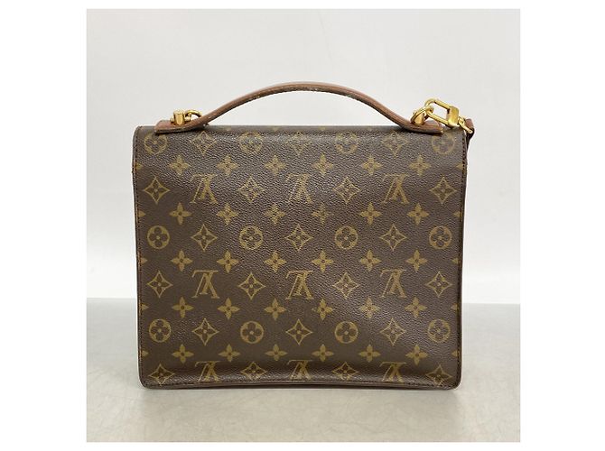 Borsa Louis Vuitton Monogram Monceau 28 Marrone - vista 13
