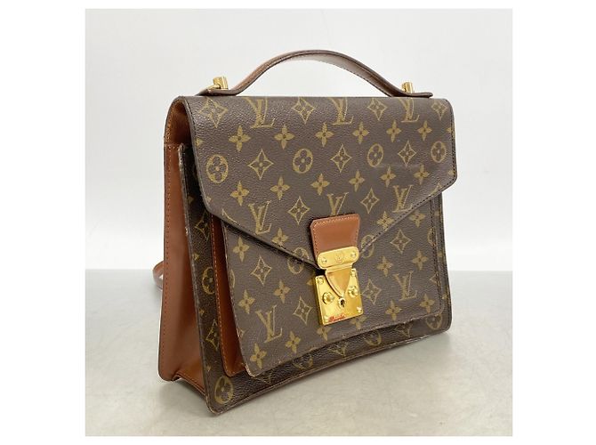 Borsa Louis Vuitton Monogram Monceau 28 Marrone - vista 2
