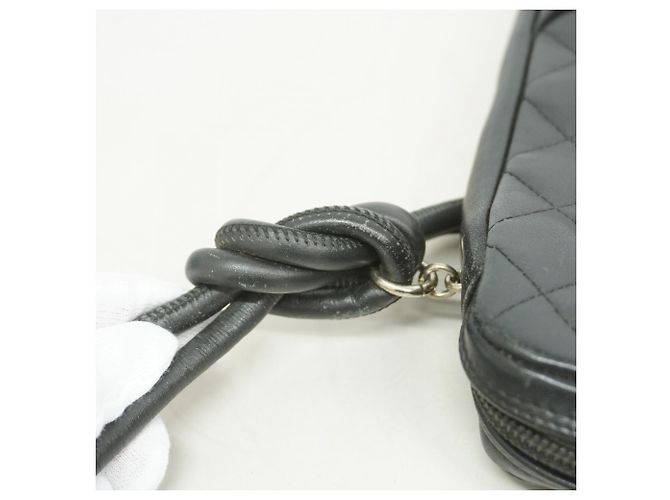 Borsa a tracolla Chanel Cambon in agnello Nero - vista 12