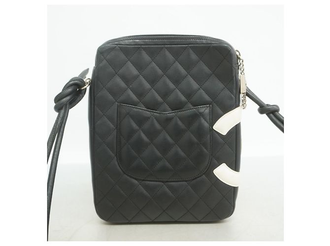 Borsa a tracolla Chanel Cambon in agnello Nero - vista 14