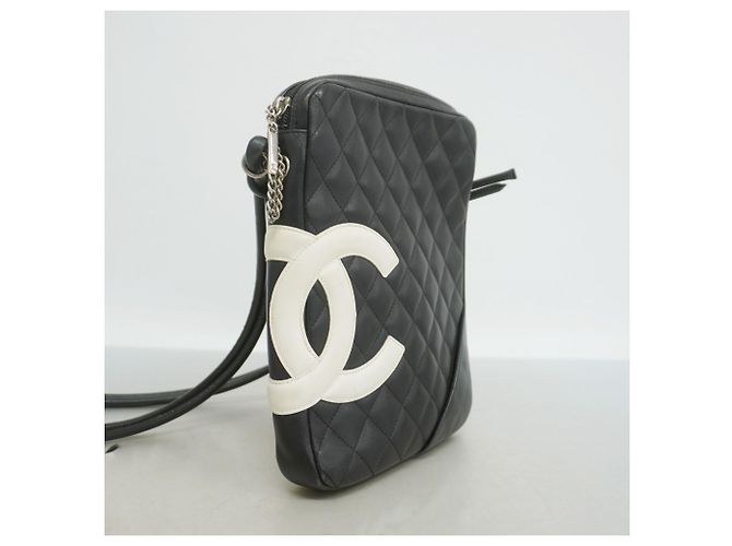 Borsa a tracolla Chanel Cambon in agnello Nero - vista 2