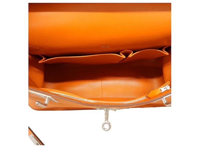 Hermès Borsa a tracolla Hermes Jypsiere 34 Arancione - vista 4