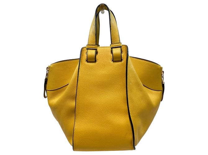 Borsa a mano Hammock Small in pelle Loewe Giallo - vista 2