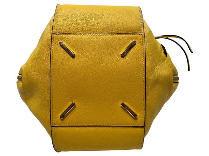 Borsa a mano Hammock Small in pelle Loewe Giallo - vista 3