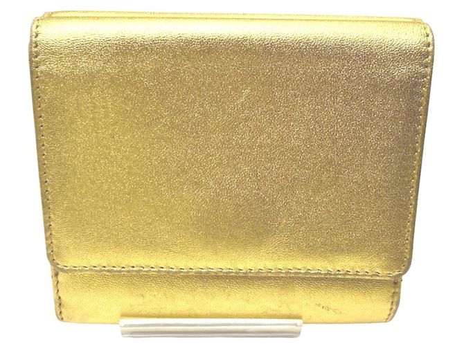 Cartera tríptico Loewe en piel dorada Dorado - vista 2