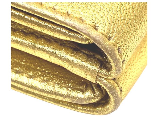 Cartera tríptico Loewe en piel dorada Dorado - vista 7