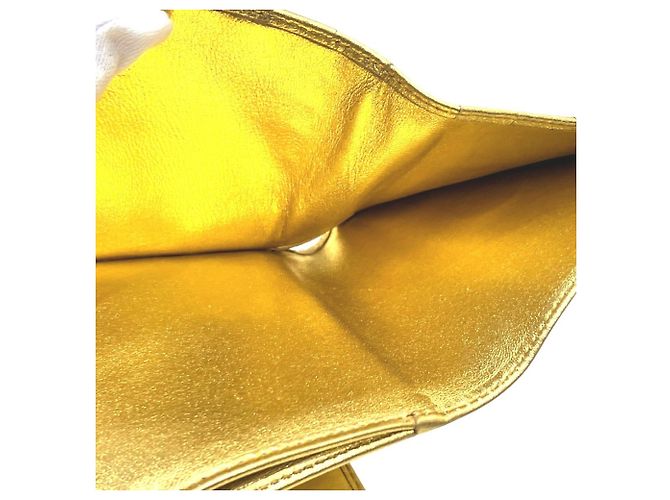 Cartera tríptico Loewe en piel dorada Dorado - vista 9