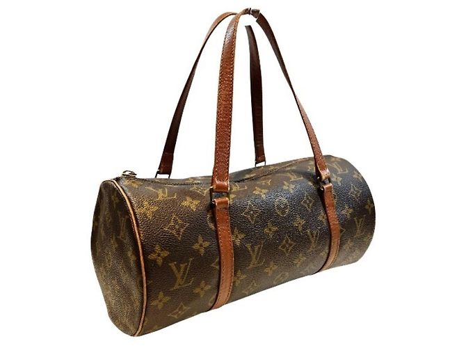 Borsa Louis Vuitton Monogram Old Papillon 30 da donna Marrone - vista 8