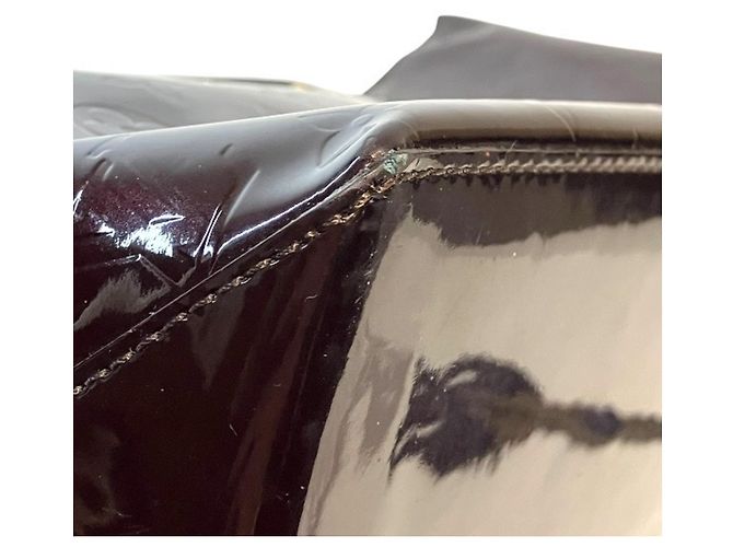 Borsa Louis Vuitton Monogram Vernis Wilshire PM Bordò - vista 5