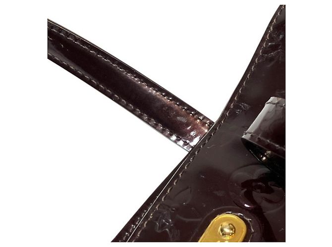 Borsa Louis Vuitton Monogram Vernis Wilshire PM Bordò - vista 6