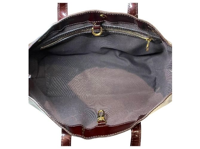 Borsa Louis Vuitton Monogram Vernis Wilshire PM Bordò - vista 7