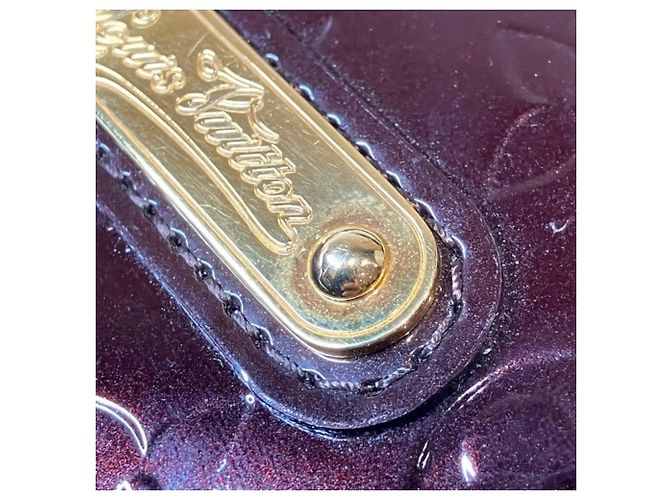 Borsa Louis Vuitton Monogram Vernis Wilshire PM Bordò - vista 9