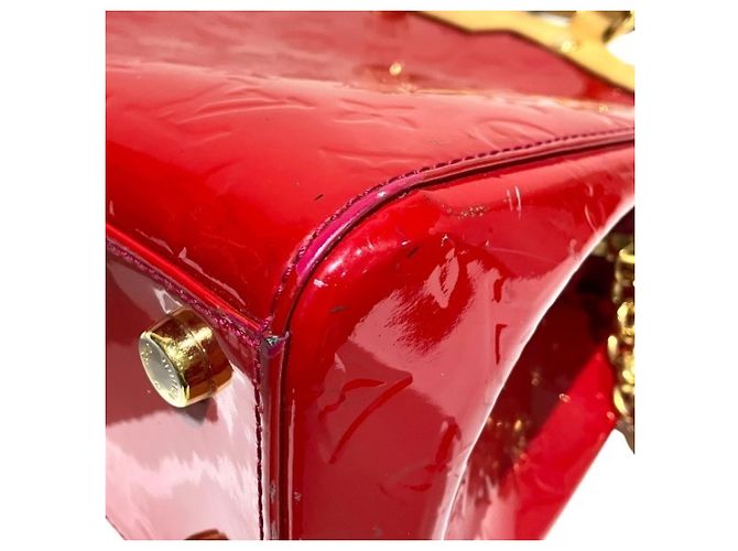 Louis Vuitton Monogram Vernis Blair MM Handbag Red - view 6