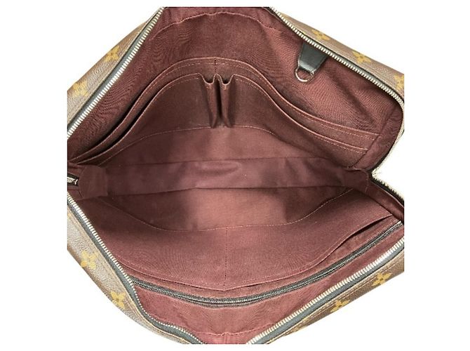 Borsa Portadocumenti Voyage Monogram Macassar Louis Vuitton Marrone - vista 6