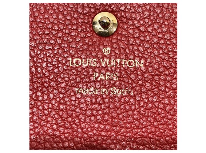 Louis Vuitton Monogram Empreinte Portefeuille Emilie M68327 Long Wallet Nero Rosso - vista 4