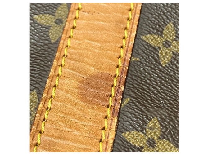 Borsa Louis Vuitton Monogram Keepall Bandoulière 60 Marrone - vista 7