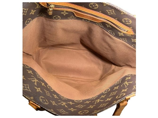 Louis Vuitton Monogram Sac Shopping Borsa e Tote Bag Marrone - vista 5