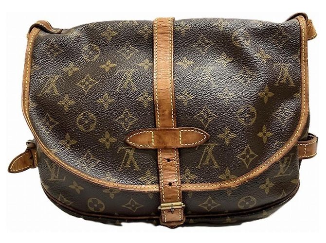 Borsa Louis Vuitton Monogram Saumur Marrone - vista 2