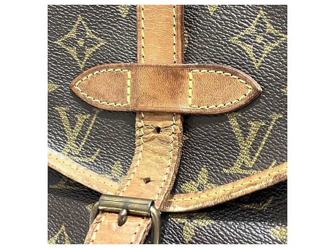 Borsa Louis Vuitton Monogram Saumur Marrone - vista 9