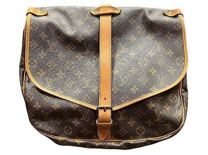 Borsa Louis Vuitton Monogram Saumur 35 Marrone - vista 2