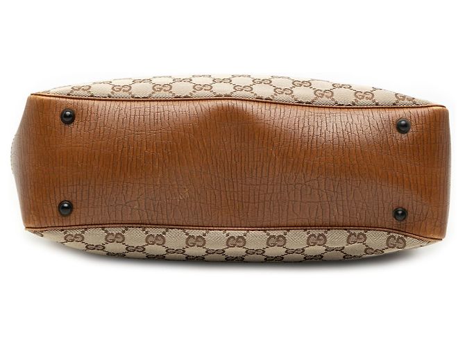 Gucci Beige GG Canvas Bamboo Tote - Ansicht 3