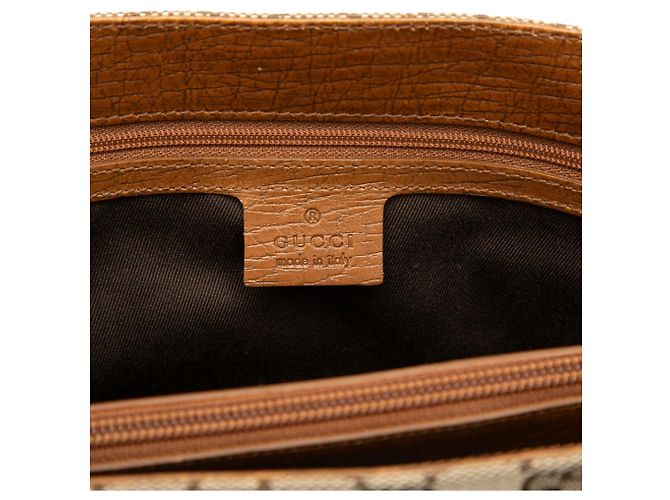 Gucci Beige GG Canvas Bamboo Tote - Ansicht 5