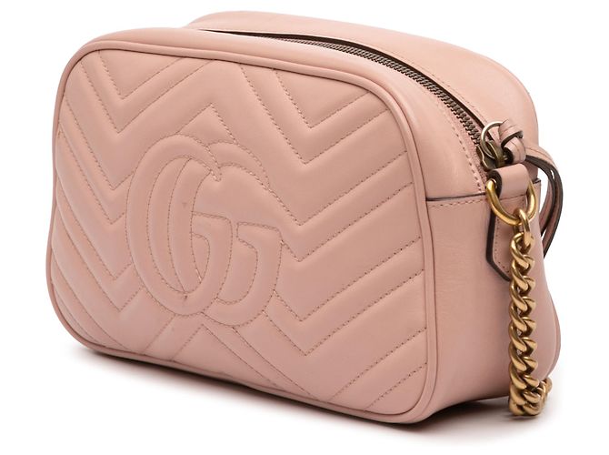 Gucci Borsa a tracolla GG Marmont Matelasse in pelle rosa, piccola - vista 2