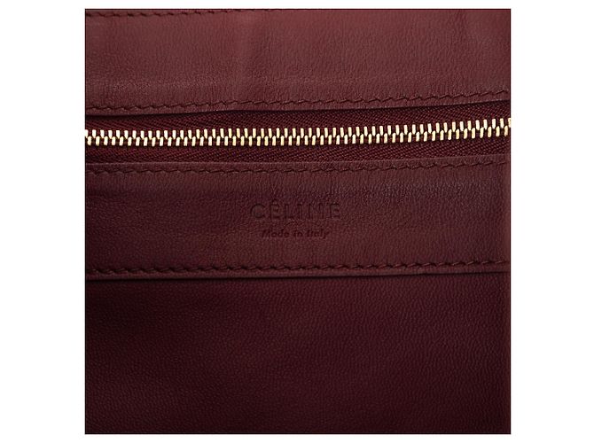 Céline Tote verticale in agnello bicolore rosso Celine Bordò - vista 5