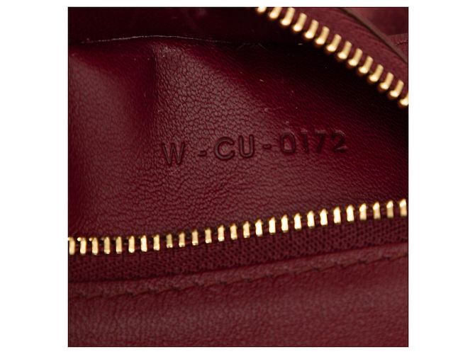 Céline Tote verticale in agnello bicolore rosso Celine Bordò - vista 6