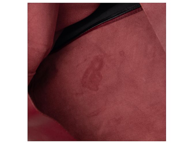 Céline Tote verticale in agnello bicolore rosso Celine Bordò - vista 8