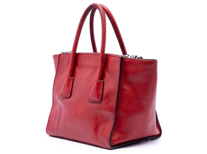 Borsa Prada Red Glace Calf Twin Pocket Rosso - vista 2