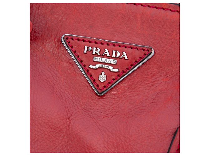 Borsa Prada Red Glace Calf Twin Pocket Rosso - vista 5