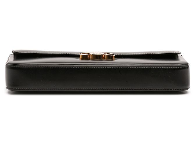 Céline Borsa a tracolla Celine Triomphe in pelle di vitello lucida nera Nero - vista 3