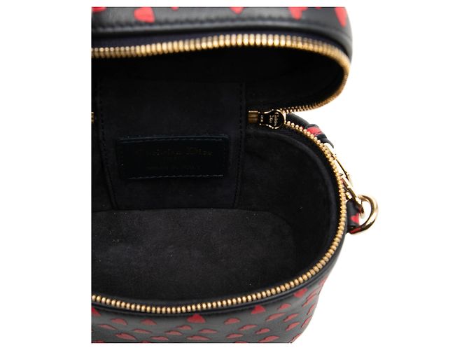 Lady Dior Vanity Case in micro pelle di agnello blu con stampa a cuore Blu navy - vista 4