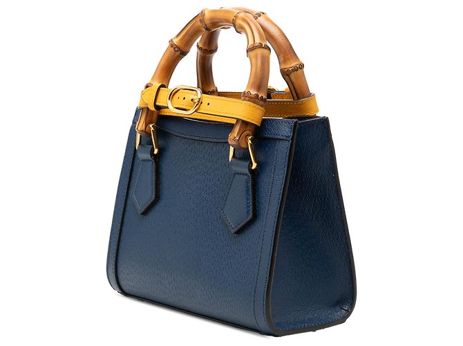 Borsa Diana Gucci in pelle di vitello Bamboo blu Blu scuro - vista 2