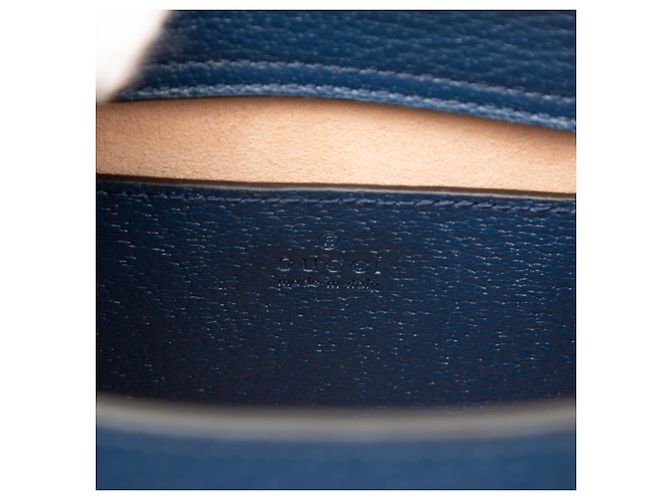 Borsa Diana Gucci in pelle di vitello Bamboo blu Blu scuro - vista 5