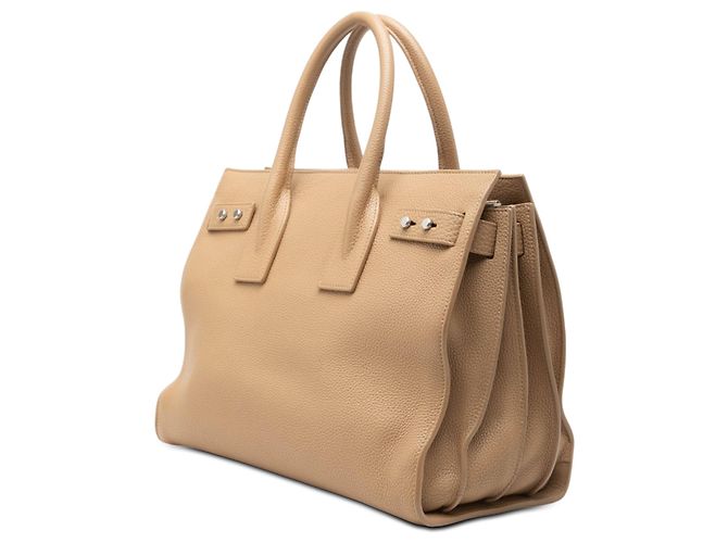 Borsa Saint Laurent Sac De Jour in pelle di vitello a grana piccola marrone Marrone chiaro - vista 2