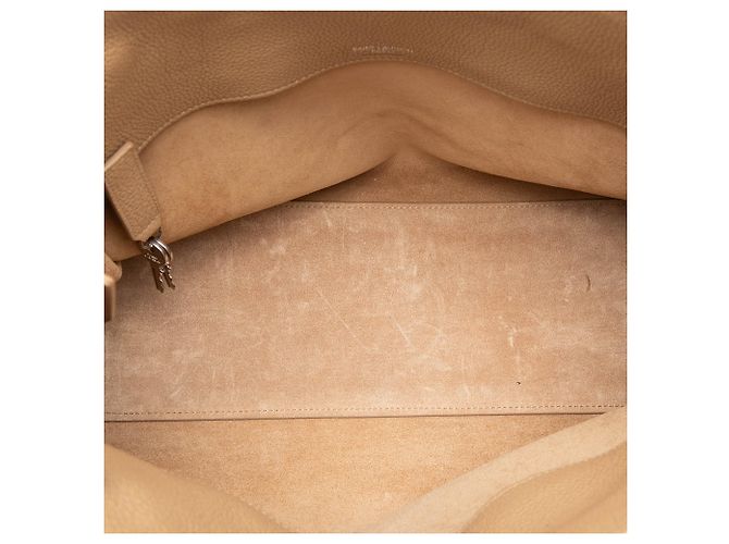 Borsa Saint Laurent Sac De Jour in pelle di vitello a grana piccola marrone Marrone chiaro - vista 4