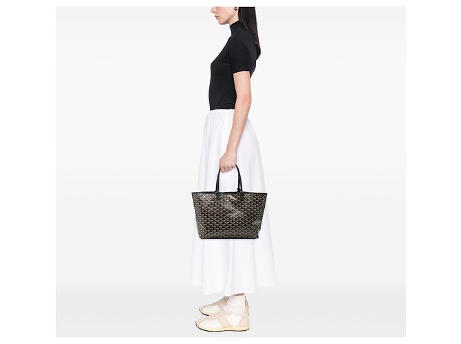 Goyard Black Goyardine Saint Louis PM Nero - vista 7