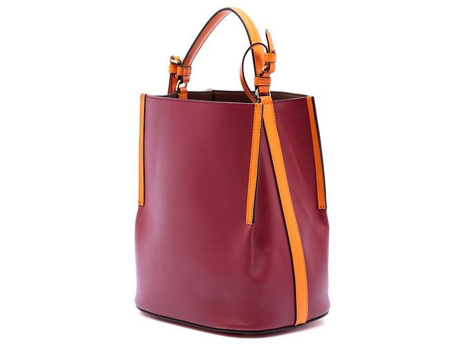 Borsa a secchiello Peggy in pelle piccola rossa Burberry Rosso - vista 2