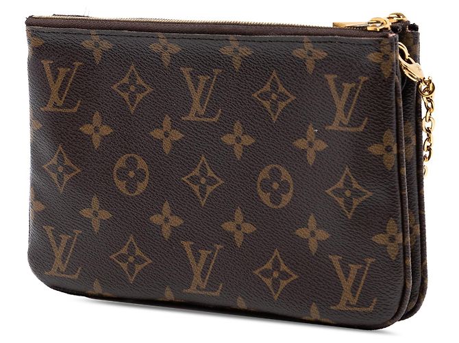 Pochette Louis Vuitton Double Zip Illustre Vivienne Shanghai Marrón Monogram Castaño - vista 2