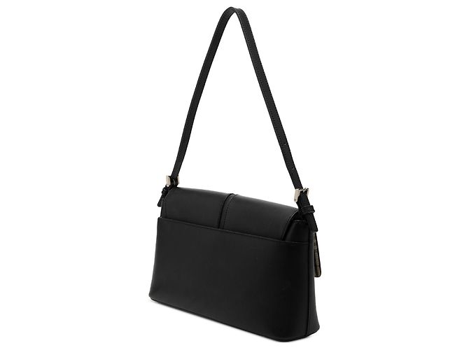Borsa a tracolla con patta in pelle nera Burberry Nero - vista 2