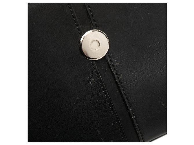 Borsa a tracolla con patta in pelle nera Burberry Nero - vista 6