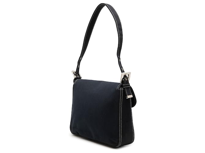 Fendi Blue Canvas FF Marble Flap Blu navy - vista 2