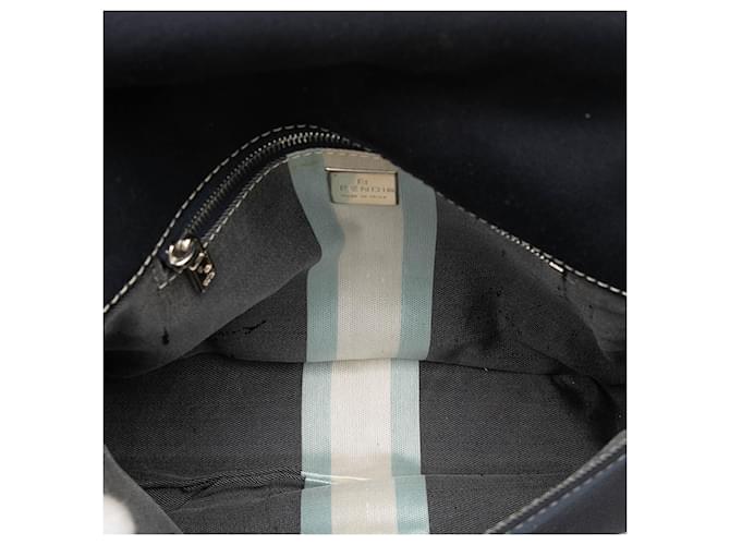 Fendi Blue Canvas FF Marble Flap Blu navy - vista 4