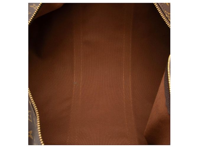 Louis Vuitton Marrone Monogram Keepall Bandouliere 50 - vista 4